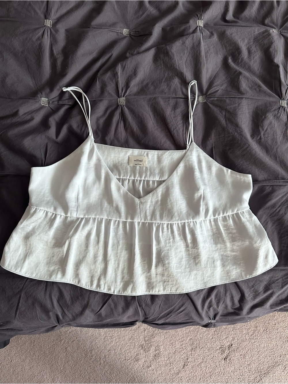 Wilfred Light Blue Silk Peplum Cami